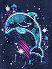 Girls Dolphin Graphic Tee