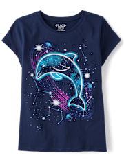 Girls Dolphin Graphic Tee