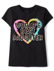 Girls Best Daughter Graphic Tee