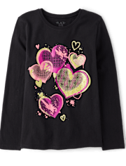 Girls Heart Graphic Tee