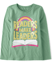 Girls Readers Make Leaders Graphic Tee