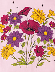Girls Flowers Graphic Tee