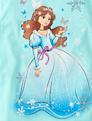 Girls Winter Princess Graphic Tee