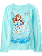 Girls Winter Princess Graphic Tee
