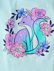 Girls Fox Graphic Tee