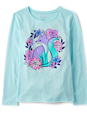 Girls Fox Graphic Tee