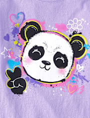 Girls Panda Graphic Tee