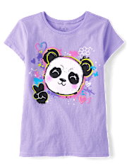 Girls Panda Graphic Tee