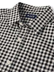 Mens Dad And Me Gingham Poplin Button Up Shirt