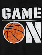 Baby And Toddler Boys Game On Basketball Graphic Tee