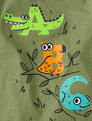 Baby And Toddler Boys ABC Animal Graphic Tee