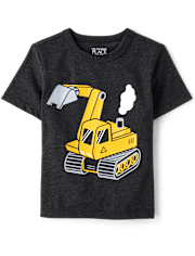 Baby And Toddler Boys Bulldozer Graphic Tee