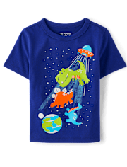 Baby And Toddler Boys Space Dino Graphic Tee