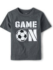 Baby And Toddler Boys Game On Soccer Graphic Tee