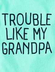 Baby And Toddler Boys Trouble Like Grandpa Graphic Tee