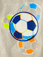 Baby And Toddler Boys Soccer Ball Graphic Tee
