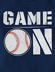 Baby And Toddler Boys Game On Baseball Graphic Tee
