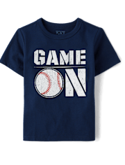 Baby And Toddler Boys Game On Baseball Graphic Tee