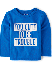 Baby And Toddler Boys Trouble Graphic Tee