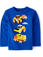Baby And Toddler Boys Construction Vehicles Graphic Tee