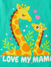 Baby And Toddler Girls Giraffe Graphic Tee