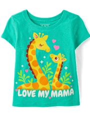 Baby And Toddler Girls Giraffe Graphic Tee
