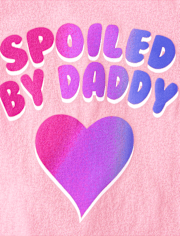 Baby And Toddler Girls Spoiled By Daddy Graphic Tee