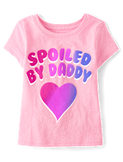 Baby And Toddler Girls Spoiled By Daddy Graphic Tee
