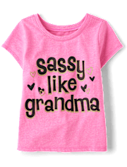 Baby And Toddler Girls Sassy Like Grandma Graphic Tee