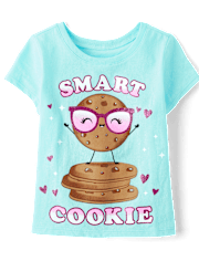 Baby And Toddler Girls Smart Cookie Graphic Tee