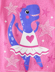 Baby And Toddler Girls Dino Ballerina Graphic Tee