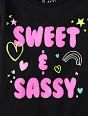 Baby And Toddler Girls Sweet Sassy Graphic Tee