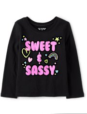 Baby And Toddler Girls Sweet Sassy Graphic Tee