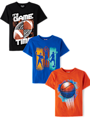 Boys Sports Graphic Tee 3-Pack