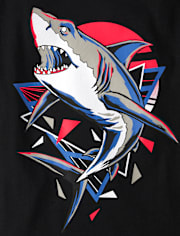 Lot de 2 t-shirts à imprimé dinosaure et requin pour garçon