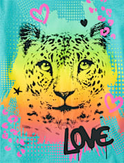 Girls Cheetah Graphic Tee