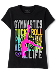 Girls Gymnastics Graphic Tee
