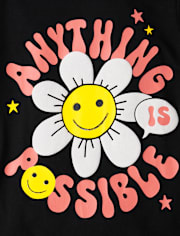 T-shirt graphique « Tout est possible » pour filles