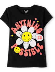 T-shirt graphique « Tout est possible » pour filles