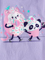 Girls Animal Dessert Graphic Tee