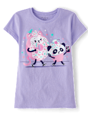 Girls Animal Dessert Graphic Tee