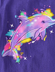 Girls Dolphin Graphic Tee