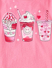 Girls Valentine's Day Milkshake Graphic Tee