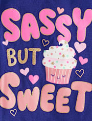 Baby And Toddler Girls Sassy But Sweet Graphic Tee