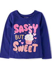 Baby And Toddler Girls Sassy But Sweet Graphic Tee