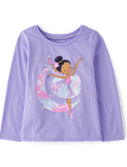 Baby And Toddler Girls Ballerina Graphic Tee