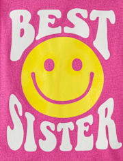 Baby And Toddler Girls Best Sister Graphic Tee