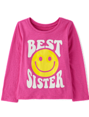 Baby And Toddler Girls Best Sister Graphic Tee