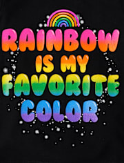 Baby And Toddler Girls Rainbow Graphic Tee