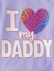 Baby And Toddler Girls Love My Daddy Graphic Tee